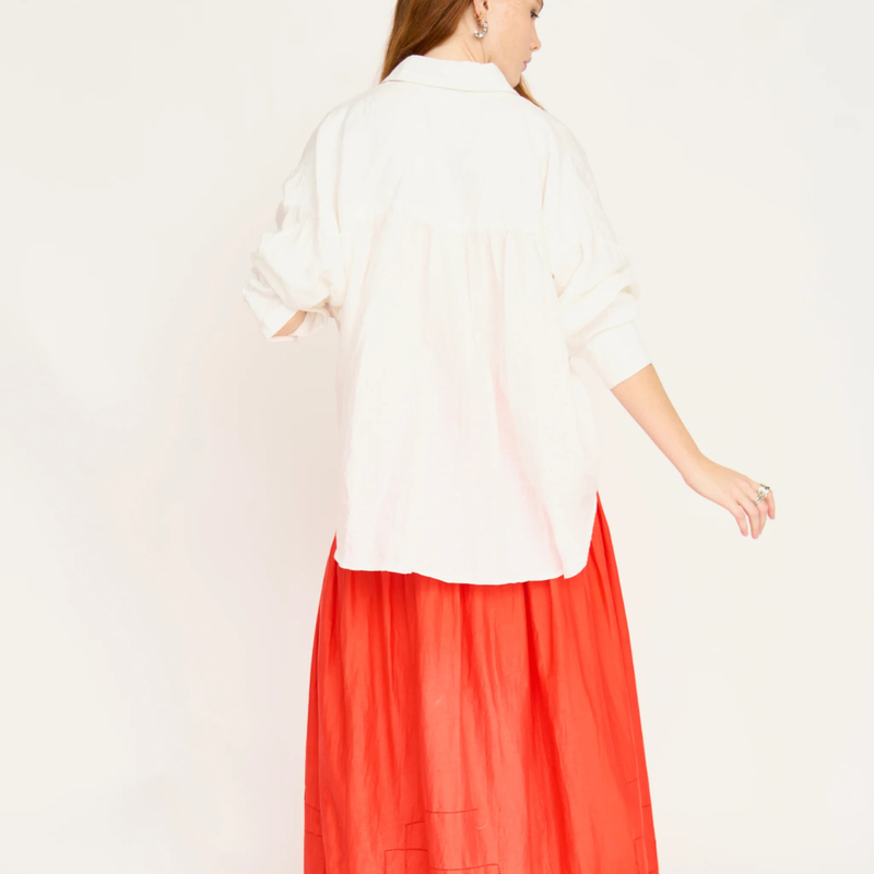 Kyoto Shirt in White Linen