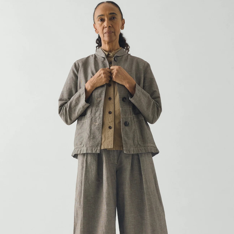 Micro Houndstooth Workwear Jacket