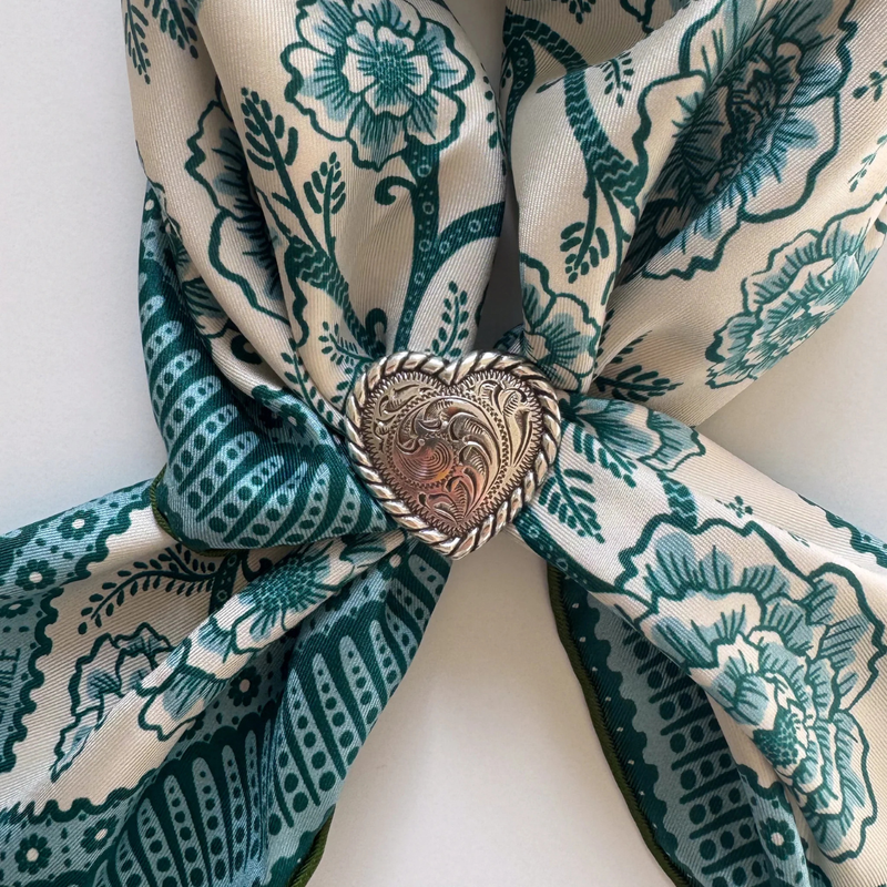 Concho Scarf Slide Roped Heart