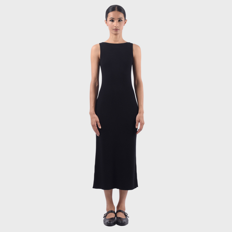 Boatneck Sleeveless Dress 2x1