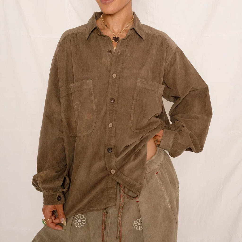 Dr. Collectors Women's Tops - 100 - LS Blouses Grey Volcano / XS Picasso Buttondown Shirt