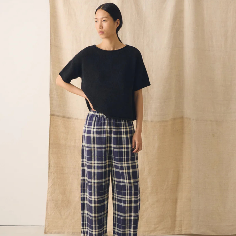 Knitted Cotton Linen Tee