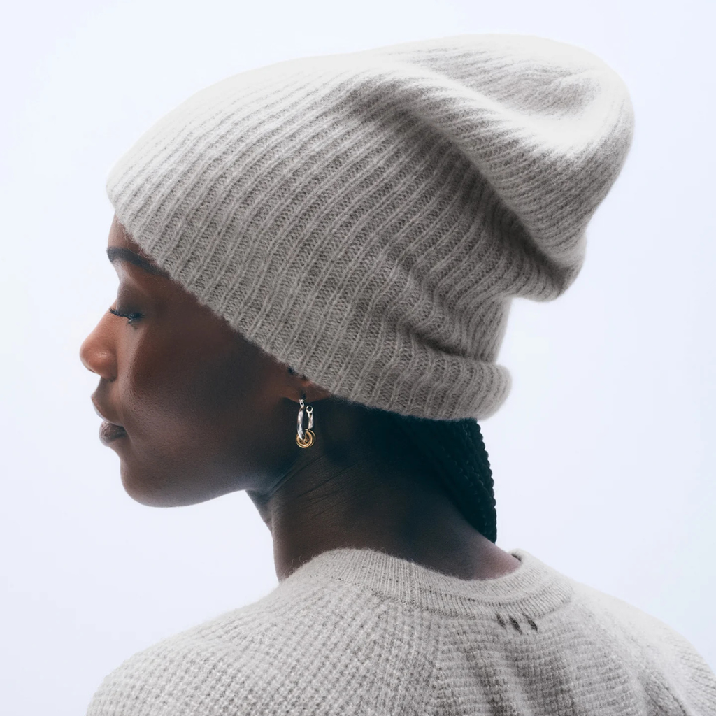 Cashmere Plush Rib Beanie
