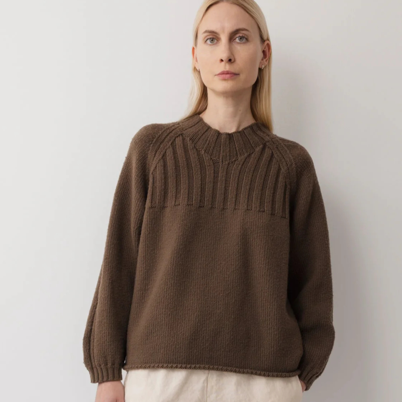 Rib Neck Pullover