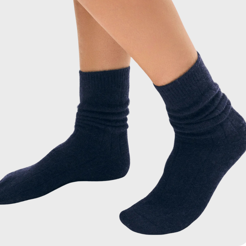 Cashmere Ribbed Sock