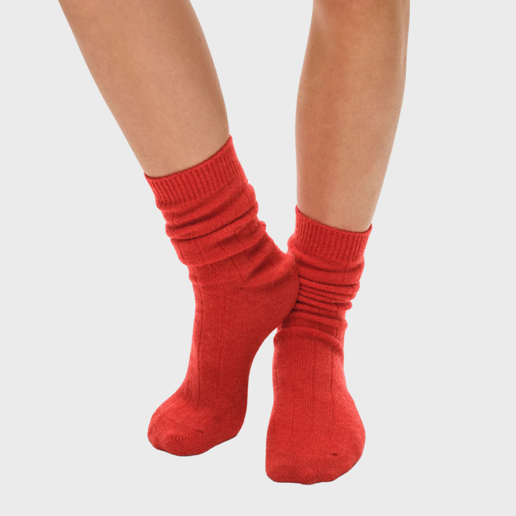 Cashmere Ribbed Sock