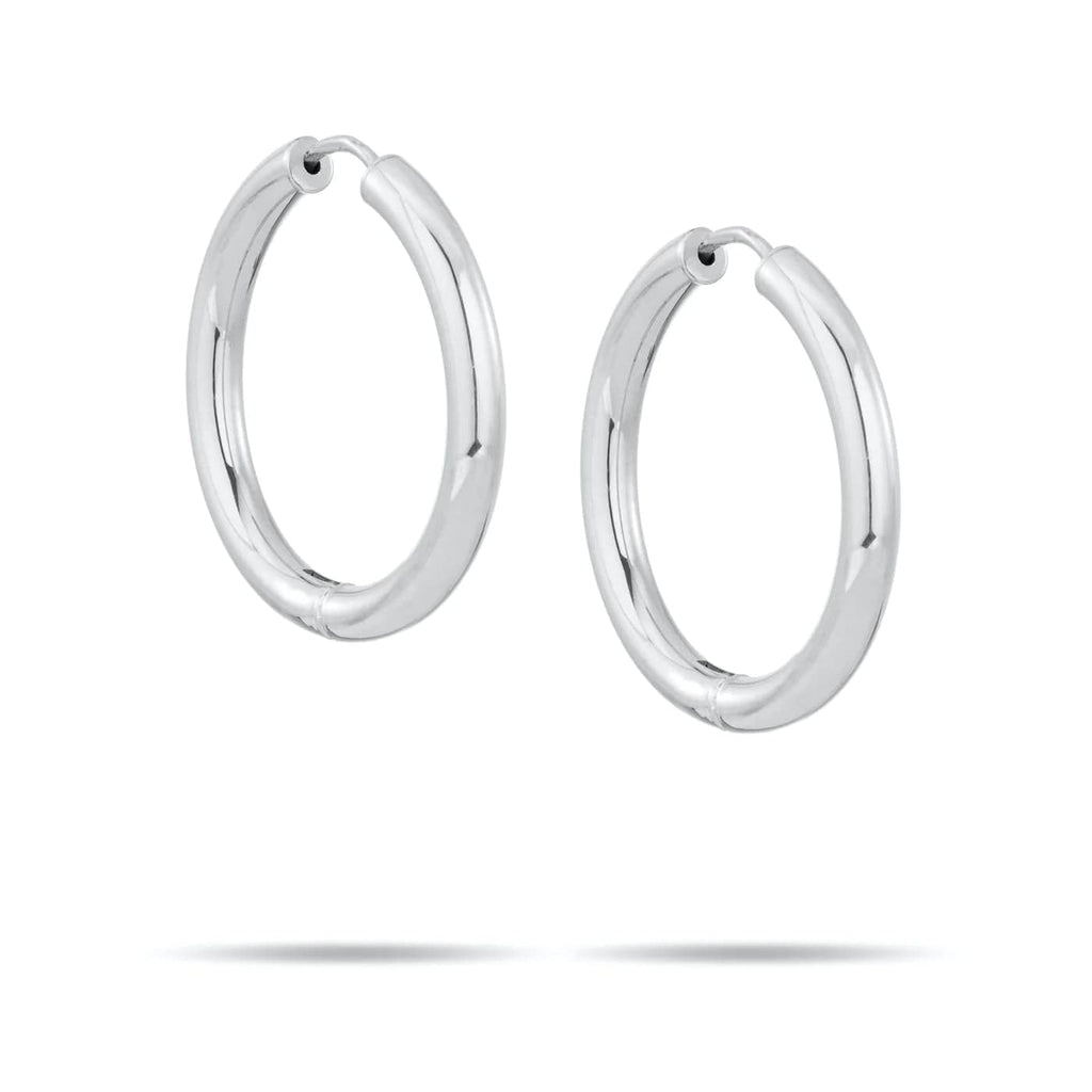 ADINA REYTER Jewelry - 206 - Earrings Sterling Silver 25mm Tube Hoops