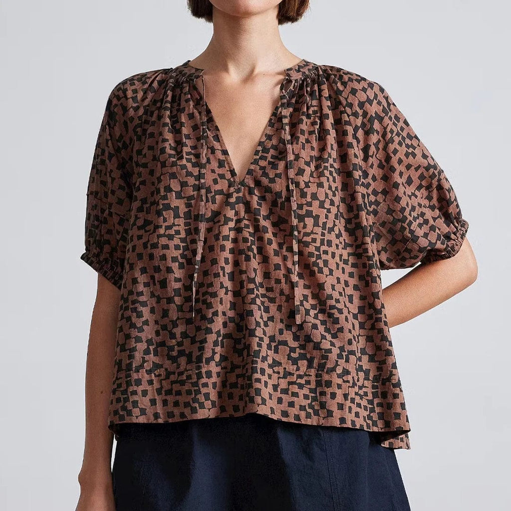 Apiece Apart Women's Tops - 101 - SS Blouses Scattered Geo / XS Lumina Popover
