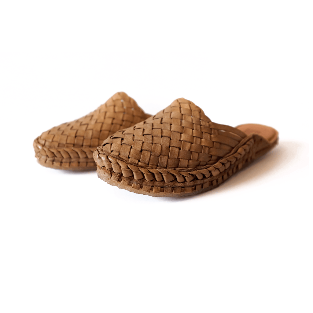 Mohinders Shoes - Slides Women's Woven Slide - Oiled Leather