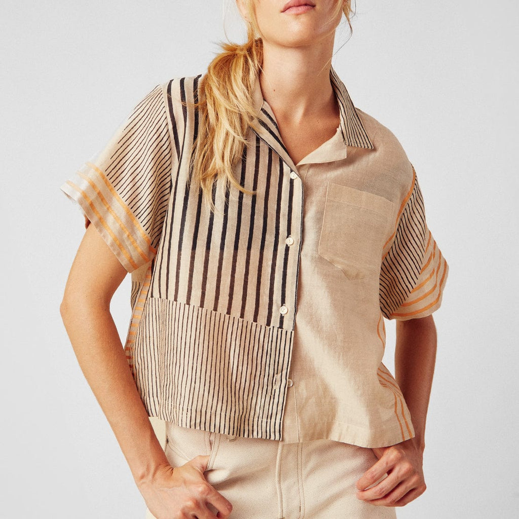 NYMane Women's Tops - 101 - SS Blouses Tea Dyed River Camp