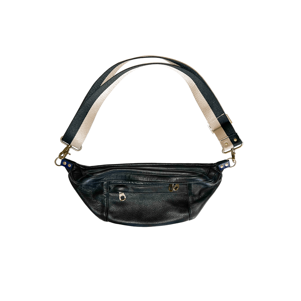 PARKER THATCH Bags - 214 - $200+ Black Leather Cross Your Heart Sling