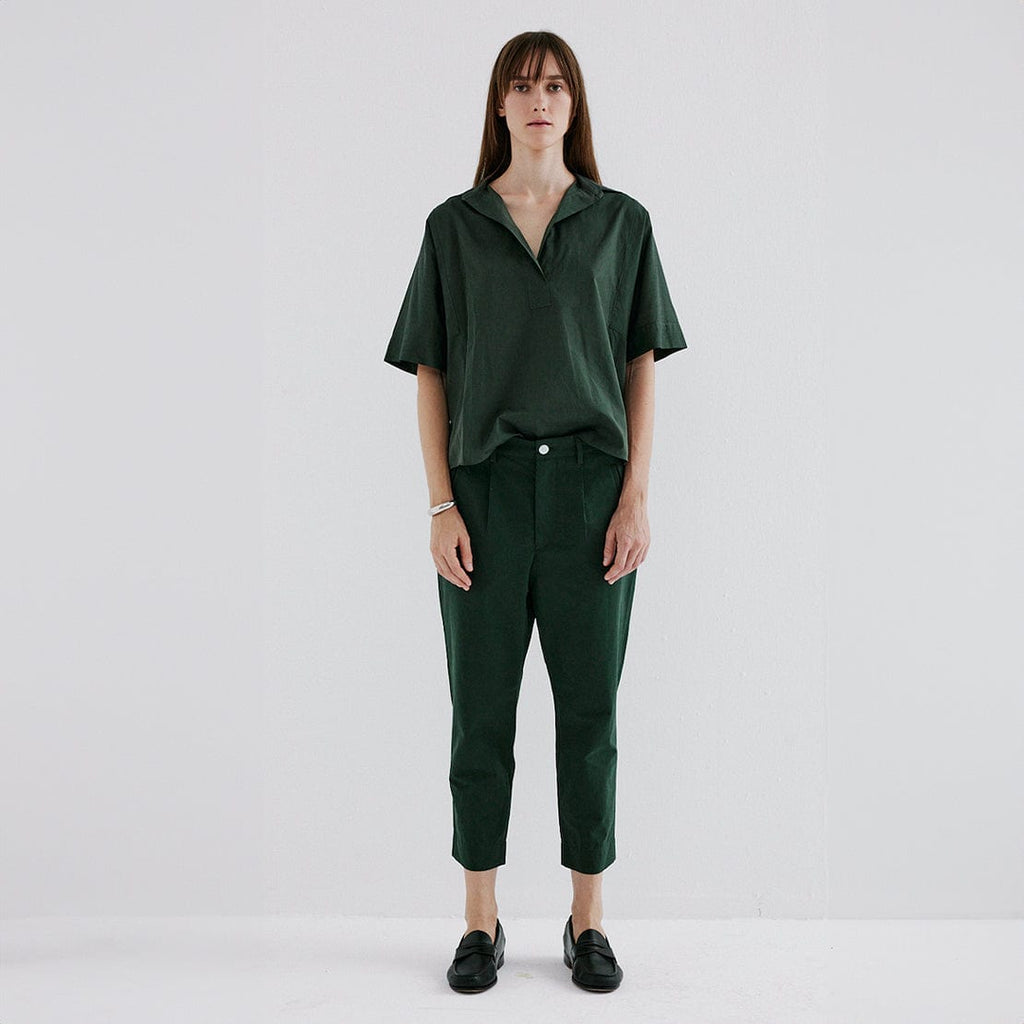 Sibel Saral Women's - Tops - Blouses Deep Green / XS Milan Shirt