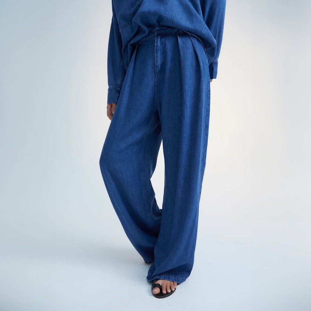 The New Society Women's Bottoms - 106 - Denim Blue / XS Woodland Denim Pant